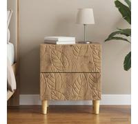 Ziaphsol Artisan Oak Nightstand 43 x 34.5 x 48 cm Modern Bedside Table with Drawer and Storage for Bedroom Living Room Small Space Scandinavian Style Durable Eucalyptus Legs