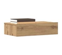 Ziaphsol Artisan Oak Nightstand 60x35 cm Wall-Mounted Bedside Table with RGB LED Lighting Durable Engineered Wood Modern Scandinavian Design for Bedroom Lounge Or Living Room