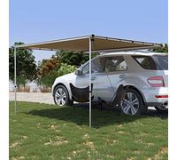 Ziaphsol Auvent de caravane beige 3 x 2,5 x 2,15 m en aluminium, auvent pour camping, extérieur, festival, randonnée, trekking, imperméable, dimensions pliées, sac de rangement