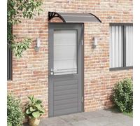Ziaphsol Auvent de Porte Noir 100 x 75 cm en Polycarbonate, Store banne Mural résistant aux intempéries, Protection extérieure pour terrasse Balcon Jardin Patio fenêtre véranda, ombrage Pluie Soleil