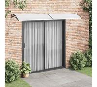 Ziaphsol Auvent de Porte Noir et Transparent 300 x 75 cm en Polycarbonate, Store banne, Toile pergola, Parasol, Protection Exterieur, ombrage, Pluie et Soleil pour terrasse Balcon Jardin Veranda
