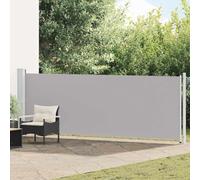 Ziaphsol Auvent latéral rétractable de Patio Gris, 140 x 600 cm, Store extérieur en Polyester 180 g m2 avec revêtement PU, Protection UV et Eau, intimité pour terrasse, Balcon, Jardin, Montage Facile