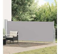 Ziaphsol Auvent latéral rétractable de Patio Gris, Toile Polyester 100 pour Cent avec revêtement PU, 140 x 500 cm, résistance UV et Eau, pour terrasse Balcon Jardin, Protection intimité et Vent