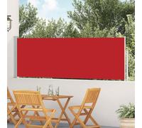 Ziaphsol Auvent latéral rétractable de Patio Rouge 100 x 500 cm, Store extérieur en Polyester 100 pour Cent, Protection Soleil UV Pluie, pour terrasse Balcon Jardin Patio avec Retour Automatique