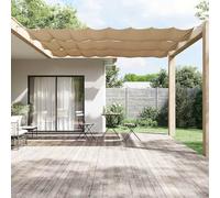 Ziaphsol Auvent Vertical Taupe 140 x 800 cm en Tissu Oxford Polyester, résistant a l Eau et aux UV, Voile d ombrage pour Balcon Jardin terrasse Patio extérieur intimite et Protection