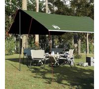 Ziaphsol Bâche de Camping Vert 460x305x résistante au Vent pour randonnée Bivouac Camping Trekking légère avec Support et Sac de Transport