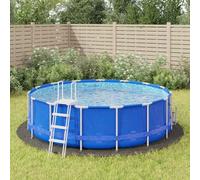 Ziaphsol Bâche de Piscine Ronde Gris Clair Ø428 cm en géotextile Polyester résistante Protection du Liner Tapis de Sol Durable pour Bassin extérieur Jardin sécurité étanchéité