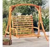 Ziaphsol Balancelle en épicéa massif avec finition teck, cadre 176,5 x 101 x 169,5 cm, charge maximale 110 kg, avec chaînes et mouvement à bascule pour jardin, terrasse