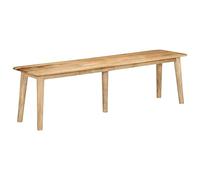 Ziaphsol Banc 160 x 40 x 45 cm en bois de manguier massif avec 5 % de lasure blanche, banc pour salle à manger, couloir, vestiaire, max. 110 kg