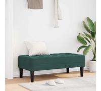 Ziaphsol Banc avec coussin vert foncé en velours 113 x 57 x 39 cm, pieds en contreplaqué, banc pour salon, couloir, vestiaire, 2 places, 110 kg