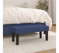 Ziaphsol Banc bleu 70 x 30 x 30 cm en tissu avec rembourrage en mousse, avec espace de rangement et rabat, banc coffre pour entrée, couloir, chambre à coucher, salon, salle à manger
