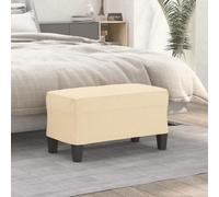 Ziaphsol Banc crème 70 x 35 x 41 cm en tissu rembourré avec mousse, banc de couloir comme tabouret, banc de lit et banc porte-manteau pour salon, chambre à coucher et entrée