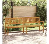 Ziaphsol Banc de jardin d'extérieur en bois d'acacia massif huilé naturel 220 x 55,5 x 90 cm Banc avec accoudoirs résistant aux intempéries pour terrasse et jardin