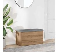 Ziaphsol Banc de rangement en chêne Artisan - 82 x 42 x 45 cm - Banc de rangement - Banc de rangement - Coffre de couloir - Armoire à chaussures - Coussin de lit - Rangement peu encombrant et bien