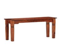 Ziaphsol Banc en bois massif d'acacia - 110 x 35 x 45 cm - Finition noyer - Pour cuisine, salle à manger, couloir, pour 2 personnes, grain de bois rustique