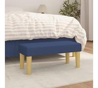 Ziaphsol Banc rembourré bleu 70 x 30 x 30 cm en tissu et contreplaqué, avec rembourrage en mousse, comme banc de lit, banc de garde-robe et banc à chaussures pour couloir et chambre à coucher