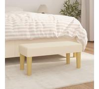 Ziaphsol Banc rembourré crème 70 x 30 x 30 cm Tissu 100 % polyester contreplaqué mousse Banc pour salon, couloir, garde-robe comme banc de lit