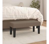 Ziaphsol Banc taupe 70 x 30 x 30 cm en tissu avec rembourrage en mousse - Multifonctionnel comme banc de lit, pour couloir, entrée, chambre à coucher, salon