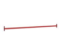 Ziaphsol Barre de gymnastique de 125 cm en acier revêtu par pulvérisation rouge, pour échafaudage et jeu de jardin, tube de 32 mm, jusqu'à 50 kg, montage pour enfants à domicile