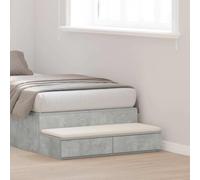 Ziaphsol Bedside Storage Drawer Unit Gris béton 75 x 36.5 x 16.5 cm Wood Engineered Modern Minimalistic Design Versatile Furniture for Bedroom Lounge Or Dorm Room