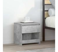 Ziaphsol Bedside Table Grey Concrete 40x30x39 cm Modern MDF Nightstand with Drawer and Storage Compartment for Bedroom Living Room Dormitory Home Decor AU