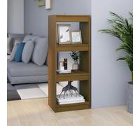 Ziaphsol Bibliothèque Marron Miel 40x30x103,5 cm en Bois de pin Massif avec Compartiments spacieux, étagère de Rangement ou cloison de séparation pour Salon Bureau Chambre