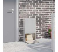 Ziaphsol Boîte à colis avec stockage argenté 44 x 22 x 82 cm en acier inoxydable étanche verrouillable avec système de fermeture et serrure, pour boîte aux lettres, boîte aux lettres, réception de