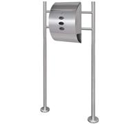 Ziaphsol Boîte à Lettre en Acier Inoxydable avec Support Mural Serrure clés pour courrier Postal extérieur Jardin Maison Porte Balcon clôture