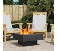 Ziaphsol Braise Noir 60 x 60 x 30 cm Acier pour extérieur, Foyer carré Robuste avec Finition Moderne, idéal pour rassemblements dans Le Jardin, résistant à la Chaleur et Durable