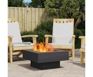 Ziaphsol Braise Noir 60 x 60 x 30 cm Acier pour extérieur, Foyer carré Robuste avec Finition Moderne, idéal pour rassemblements dans Le Jardin, résistant à la Chaleur et Durable