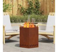 Ziaphsol Brasero hexagonal sans fumée - En acier résistant aux intempéries - 48 x 48 x 51 cm - Avec double paroi - Alimentation d'air pour jardin, terrasse, balcon, chaleur le soir