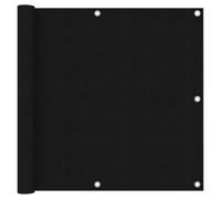 Ziaphsol Brise-vue pour balcon - Noir - 90 x 500 cm - Tissu Oxford imperméable - Résistant aux UV - Coupe-vent - Avec œillets en aluminium et corde de 24 m - Pour l'intimité lors du bain de soleil ou