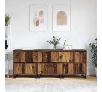 Ziaphsol Buffet Ancien 3 pièces Bois Massif pour Salon Salle à Manger avec Portes et espaces de Rangement Pratiques idéal pour décoration intérieure