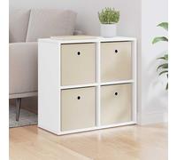Ziaphsol Buffet avec tiroirs - Blanc - 59,5 x 27 x 57 cm - Meuble moderne pour salon, salle à manger, couloir, bureau, espace de rangement, commode, buffet, buffet, meuble bas, meuble haut, vitrine