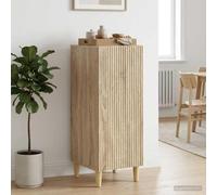 Ziaphsol Buffet Chêne Sonoma 33 x 34,5 x 90 cm Bois d'ingénierie Finition Durable, Espace Pratique, Style Vintage pour Salon, Salle à Manger ou Chambre intérieur