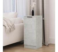 Ziaphsol Buffet gris béton 30 x 30 x 70 cm, en bois avec porte, espace de rangement polyvalent pour livres, multimédia, décoration, idéal comme table de chevet, cabinet de pantry stable