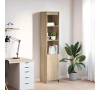 Ziaphsol Buffet Haut chêne Sonoma 37,5x35x180 cm Bois d'ingénierie Meuble de Rangement Multifonctionnel pour Salon Salle à Manger entrée Bureau décoration