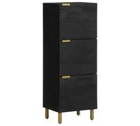 Ziaphsol Buffet Noir 40x33x110 cm en Bois d'ingénierie avec Support Mural pour Salon Chambre Bureau et Rangement multimédia Robuste