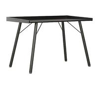 Ziaphsol Bureau Noir Compact 90x50x79 cm avec Rangement, Surface d'écriture Ergonomique, Structure en aggloméré et Acier Enduit, idéal pour Bureau, télétravail, étude, Organisation