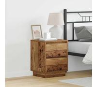 Ziaphsol Cabinet de Chevet 2 pièces en Bois Ancien 39 x 34,5 x 50 cm avec tiroirs USB éclairage LED Moderne pour Chambre, Salon, Espace Nuit, Rangement Pratique et Design scandinave élégant