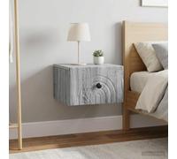 Ziaphsol Cabinet de Chevet Mural 2 pcs Set of Two Made of Durable Engineered Wood with a Sleek Sonoma Grey Finish Measuring 33 x 34.5 x 20 Centimeters, Designed for Bedroom