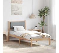 Ziaphsol Cadre de lit gris clair 80 x 190 cm en pin massif avec sommier à lattes, lit plate-forme robuste pour chambre à coucher, chambre d'amis