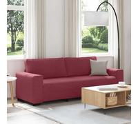 Ziaphsol Canapé 3 Places Rouge vin en Tissu 220x77x82 cm avec Structure Robuste et Grands accoudoirs pour Salon séjour Chambre Bureau Moderne Velours
