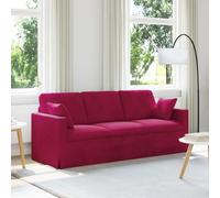 Ziaphsol Canapé Bordeaux 198 x 78 x 80 cm en Velours Modulable Design Moderne Confortable pour Salon, Chambre, Bureau, Style Scandinave ou Vintage
