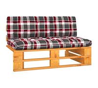 Ziaphsol Canapé Central modulable en Palette de Jardin Marron Miel Bois de pin imprégné, siège sectionnel avec Coussin, Banquette Lounge 110 x 65 x 55 cm pour terrasse Balcon Patio extérieur