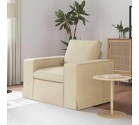 Ziaphsol Canapé d'angle 103 x 80 x 82 cm en tissu crème avec fonction couchage et coffre de lit pour salon, salon, design moderne, cadre en métal robuste, coussin d'assise ergonomique, paysage de vie