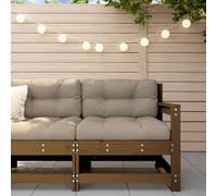 Ziaphsol Canapé d'angle en pin massif marron miel - Canapé de jardin robuste - Design modulaire pour terrasse, balcon, meuble d'extérieur - 66 x 62 x 70,5 cm - Charge maximale : 110 kg