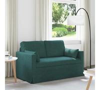 Ziaphsol Canapé d'angle en tissu vert foncé 139 x 78 x 80 cm avec fonction couchage et coffre de lit, meuble de salon moderne pour salon et bureau