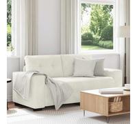 Ziaphsol Canapé Deux Places crème en Velours 180x77x82 cm modulable Relax avec Coffre Rangement idéal pour Salon séjour Chambre Bureau Style Moderne Vintage