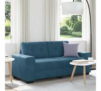 Ziaphsol Canapé Deux Places en Velours Bleu 180x77x82 cm modulable et Relax pour Salon séjour Chambre Bureau Style Moderne et Vintage